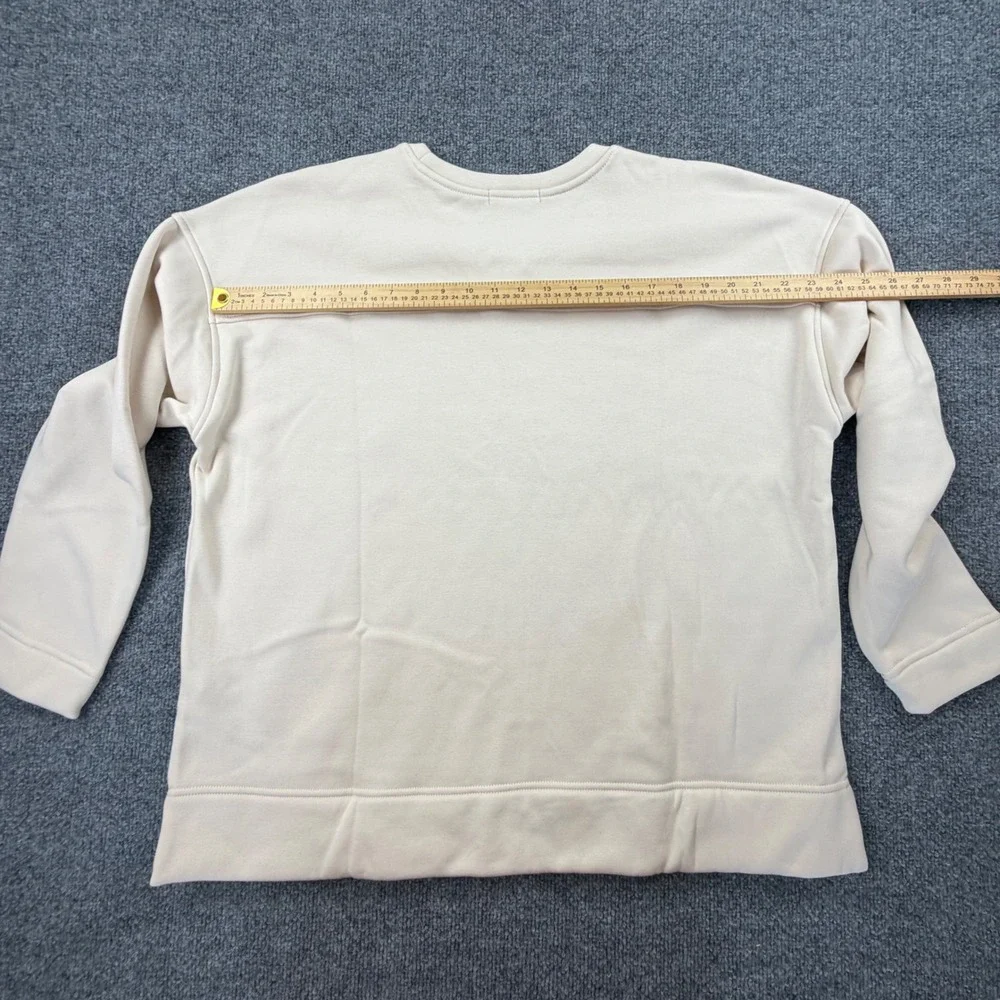 NWT Banana Republic Mens XL Cream‎ Fleece Crewneck Sweatshirt Drop Shoulder